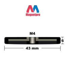 Carica l'immagine nel visualizzatore di Gallery, Magnetpro 4 pezzi Magneti Rivestiti in Gomma Forze 15 kg