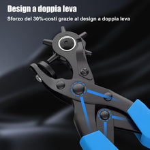 Carica l'immagine nel visualizzatore di Gallery, Buca Cinture, [Versione Avanzata-Righello con Scala] Diyife Pinza Buchi Cintura, Buca Cinture Pelle, Testa Girevole con 