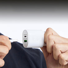 Carica l'immagine nel visualizzatore di Gallery, SBS caricabatterie da parete 20W a ricarica ultra rapida power delivery, con 1 porta USB-C e 1 USB, caricatore da muro p