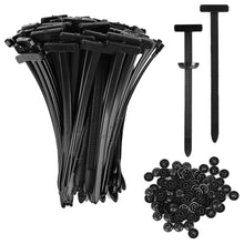 Carica l'immagine nel visualizzatore di Gallery, URAQT Fascette Plastica Universali, 30 pezzi Nylon Universal Cable Tie Buckle, Fascette plastica nere con design a perno