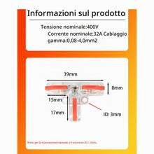 Carica l'immagine nel visualizzatore di Gallery, Connettori Compatti, CTRICALVER 12 pcs Connettore elettrico di tipo T, Morsetti Elettrici Rapidi, Con viti e base, Nylon