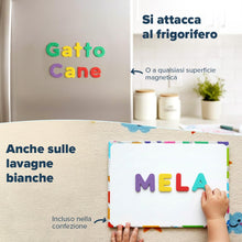 Carica l'immagine nel visualizzatore di Gallery, Smart Panda Lettere Magnetiche per Bambini con Lavagna Magnetica – 182 Lettere, 50 Numeri e 31 Simboli Magnetici, 2 Cont
