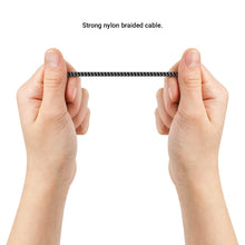 Carica l'immagine nel visualizzatore di Gallery, deleyCON USB-C nel SET (2 Pezzi da 0,15m) 15cm Corto Nylon Ricarica Dati USB Tipo C Connettori Metallo Ricarica &amp; Sincro