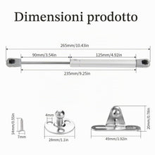 Carica l'immagine nel visualizzatore di Gallery, 4 Molle A Gas 150 N Per Mobili Pistoni Per Ante Cucina, Supporti Per Armadi