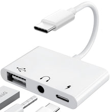 Carica l'immagine nel visualizzatore di Gallery, 3 in 1 Adattatore USB C Jack 3.5 mm con Adattatore per Charger 60W OTG