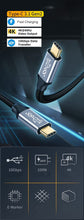 Carica l'immagine nel visualizzatore di Gallery, USB-C to USB-C 3.1 Gen2 Cable 10Gbps Data Transfer, 100W 20V/5A 3.3ft USB Type C PD Fast Charging Cable 4K Video Output 