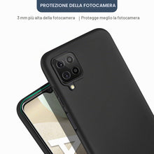 Carica l'immagine nel visualizzatore di Gallery, Cover Compatible with Samsung Galaxy A12 / M12 + 2 pellicole di protezione schermo in vetro schermato, cover in silicone