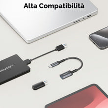 Carica l'immagine nel visualizzatore di Gallery, deleyCON 2x Adattatore USB-C a USB 10 Gbps OTG - Spina C a Presa A - Cavo per iPhone 17/16/15 Air/Pro/Max, Galaxy S25/S2