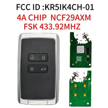 Carica l'immagine nel visualizzatore di Gallery, 4B Chiavi auto Per Renault Megane 4 Talisman 5 Espace 5 433MHz NCF29xM