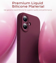 Carica l'immagine nel visualizzatore di Gallery, Qasyfanc Cover per iPhone 16 Silicone Liquido, Borgogna