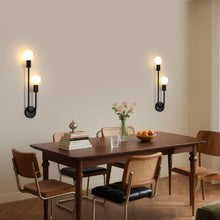 Carica l'immagine nel visualizzatore di Gallery, Comely Applique Interno E27 2 Luci Nero Regolabile Industriale