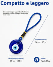 Carica l'immagine nel visualizzatore di Gallery, 2 Pezzi Ciondolo Occhio di Allah, Amuleto in Vetro Occhio Blu Turco, Decorazione Appesa per Auto, Finestre, Telai di Por