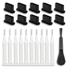 Carica l'immagine nel visualizzatore di Gallery, SGERUFZ 22 Kit Pulizia Telefono USB e Tipo C, Spazzole per Pulizia Smartphone, Tappi Anti-Polvere in Metallo, Spazzole p