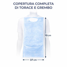 Carica l'immagine nel visualizzatore di Gallery, Bavaglini monouso impermeabili - Bavaglio monouso per adulti | 2 Veli Carta 18 gsm + PE 10 gsm | Bavaglini Alta Assorben