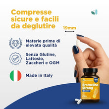 Carica l'immagine nel visualizzatore di Gallery, Bromelina Forte 5000 GDU/g Gastroprotetta, 180 Compresse, 1600mg di Bromelina Pura, Altissimo Dosaggio. Fino a 6 mesi di