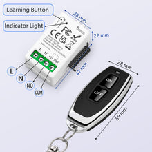 Carica l'immagine nel visualizzatore di Gallery, 433 Mhz AC 220V 230V 1Canale Interruttore Di Controllo Remoto Wireless Modulo Ricevitore Rele RF Con 2 Trasmettitori, Co