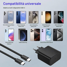 Carica l'immagine nel visualizzatore di Gallery, 2Pack 45W USB C Caricatore Caricabatterie con 3M Nylon Cavo USB C,Caricatore USB C Rapido per Samsung Galaxy S26 Ultra/ 