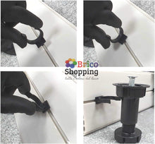 Carica l'immagine nel visualizzatore di Gallery, BricoShopping GANCIO PER ZOCCOLO DA CUCINA UNIVERSALE IN ABS CLIP PER PIEDINI DELLA ZOCCOLATURA PLASTICA E ZOCCOLINO DI 