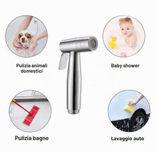 Carica l'immagine nel visualizzatore di Gallery, Doccia Bidet Portatile, Modalità a 2 funzioni Doccetta per Bide t in Acciaio Inossidabile Idroscopino per WC, Spruzzator