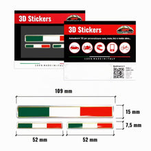 Carica l'immagine nel visualizzatore di Gallery, 4R Quattroerre.it Adesivo 3D Stickers Bandiera Italia HQ, Set da 3