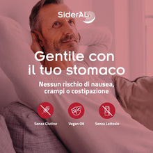 Carica l'immagine nel visualizzatore di Gallery, SiderAL, Integratore alimentare a base di Ferro Sucrosomiale®, Vitamina C e B12 Sucrosomiale®, No Gusto metallico, Alta 