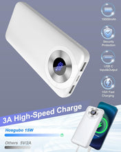 Carica l'immagine nel visualizzatore di Gallery, Power Bank, 10000mAh Powerbank 3A Ricarica Rapida USB C Ingressi e Uscite, Potente e Sottile Caricatore Portatile con Ca