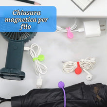 Carica l'immagine nel visualizzatore di Gallery, Fascette Fermacavi, 10 Pezzi Organizer Cavi, Riutilizzabili in Silicone, Fascette Fermacavi Magnetiche Multifunzionali, 