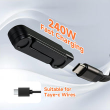 Carica l'immagine nel visualizzatore di Gallery, 2 Pezzi Supporto Telefono 360° per Cavo USB C, Adattatore Pieghevole Rimovibile con Rotazione 360°, Supporto Smartphone 