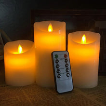 Carica l'immagine nel visualizzatore di Gallery, Flintronic Candele LED, 3 pezzi Candela a LED con Telecomando, 10/12.5/15CM Candele Senza Fiamma Tremolante con Telecoma