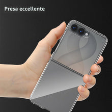 Carica l'immagine nel visualizzatore di Gallery, QULLOO Cover per Samsung Galaxy Z Flip 8 5G, Silicone Slim Clear Custodia Trasparente Morbida TPU+PC Bumper Case Ultra S