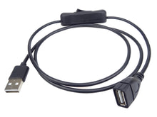 Carica l'immagine nel visualizzatore di Gallery, PremiumCord Cavo di Prolunga USB con Interruttore 1m, Cavo di Ricarica, USB Tipo a da Femmina A Maschio, Colore Nero, Lu