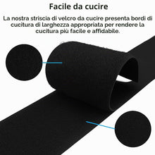Carica l'immagine nel visualizzatore di Gallery, IPEA Nastro a Strappo da Cucire 20 mm Nero - [ Ben 25 Metri di Lunghezza ] - Made in Italy - (Non Adesivo) - Striscia Ex