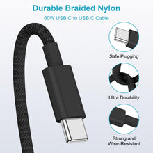 Carica l'immagine nel visualizzatore di Gallery, 45W USB C Caricatore Caricabatterie con 3M Nylon Cavo USB Type-C per Samsung Galaxy S26 S25 S24 S23 S22/S21Note/A53/A15,