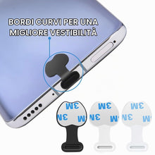 Carica l'immagine nel visualizzatore di Gallery, AXFEE 6 Pezzi Tappi Antipolvere, Tappi Antipolvere USB C con Adesivo Rimovibile e Perno, Adatto per Smartphone e Modelli
