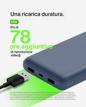 Carica l'immagine nel visualizzatore di Gallery, Belkin BoostCharge Power Bank 20000mAh con Porte USB-C e USB-A - Blu