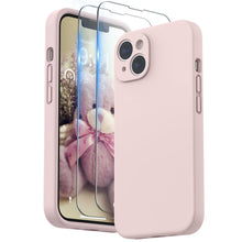 Carica l'immagine nel visualizzatore di Gallery, SURPHY Cover per iPhone 14 con 2 Pellicola Vetro Temperato (6,1"), Custodia per iphone 14 Silicone con Protezione Fotoca