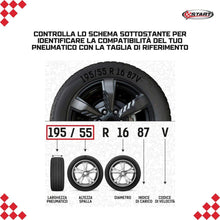 Carica l'immagine nel visualizzatore di Gallery, START Set 2 Calze da Neve Bianche | Taglia XL | Omologate EN 16662-1 | in Tessuto | Adatte per Auto - SUV - Veicoli Comm