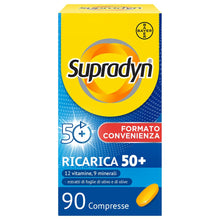 Carica l'immagine nel visualizzatore di Gallery, Supradyn Ricarica 50+, Multivitaminico, Integratore Stanchezza, 90 cpr