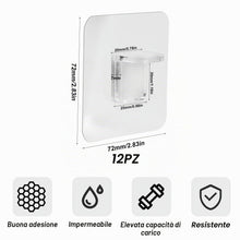 Carica l'immagine nel visualizzatore di Gallery, 12 Pz Staffe per Mensole Adesivo, Acrilico Supporti per Mensole
