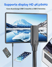 Carica l'immagine nel visualizzatore di Gallery, Cavo Prolunga USB C 1M, Cavo USB C Femmina a Maschio, Cavo Estensione USB Tipo C, Alta Velocità USB 3.2 10Gbps 5A/100W 4
