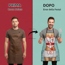 Carica l'immagine nel visualizzatore di Gallery, Grembiule Cucina Divertenti,Partito Grembiule Impermeabile Regalo,Stile infermieristico Cottura Cucina Barbecue,Facile d