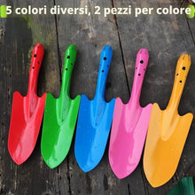 Carica l'immagine nel visualizzatore di Gallery, LATERN 10 Pezzi Mini Pale da Giardino, 28CM Colorate Pala in Metallo Attrezzo per Scavare nel Giardino per Bambini per F