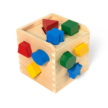 Carica l'immagine nel visualizzatore di Gallery, Melissa &amp; Doug Cubo Incastri con Forme Geometriche, legno, Giochi bambini 2 anni Montessori, Regalo Giocattoli 3 - 4 anni