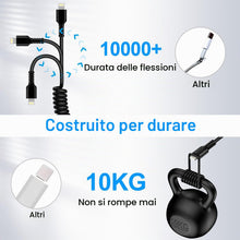 Carica l'immagine nel visualizzatore di Gallery, Cavo a spirale USB A a Lightning, [Certificato MFi] Cavo CarPlay per dati, Cavo di ricarica per iPhone Auto USB Lightnin