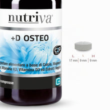 Carica l'immagine nel visualizzatore di Gallery, NUTRIVA +D Osteo, Integratore Alimentare a Base di Calcio, Magnesio, Boro, Vitamina K2, Vitamina D3, Ideale per la Salut