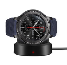 Carica l'immagine nel visualizzatore di Gallery, Caricabatterie compatibile con Samsung Gear S3/S2, caricatore dock con cavo di ricarica USB, colore: Nero