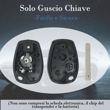 Carica l'immagine nel visualizzatore di Gallery, SUPALAND Guscio Chiave di Ricambio a 3 Tasti Per Telecomando Auto Con Lama Compatibile Con Renault Clio Kangoo Twingo Mo