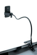 Carica l'immagine nel visualizzatore di Gallery, System-S Supporto per smartphone con collo di cigno in metallo da 45 cm, morsetto da tavolo con apertura di 5 cm, pinza 