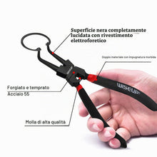 Carica l'immagine nel visualizzatore di Gallery, WISEUP 4 Pezzi Pinze Per Anelli Di Sicurezza, pinza interne ed esterne diritte da 170 mm, acciaio al carbonio industrial