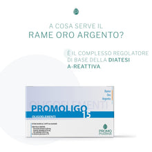 Carica l'immagine nel visualizzatore di Gallery, Promoligo 15 Rame/Oro/Argento – Oligoelementi – 20 Fiale da 2 ml